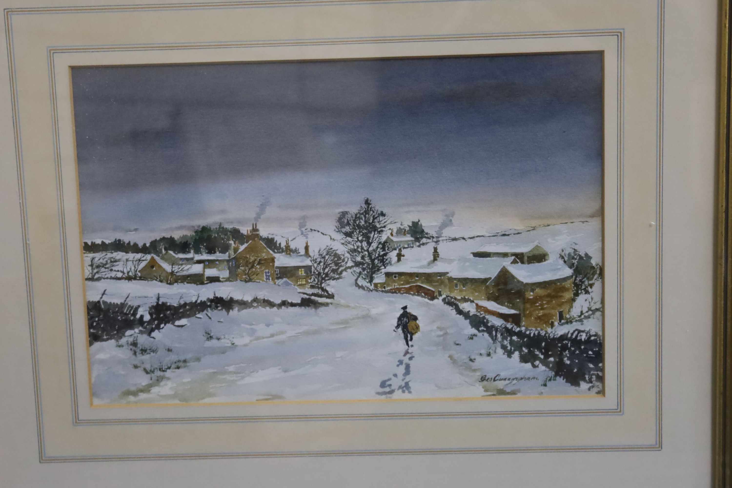 George Cunningham (1924-1996), two watercolours, 'The Old Corn Mill, Mayfield Road', signed, 23 x 35cm and 'Lode Brook near Dunsworth', signed, 18 x 28cm